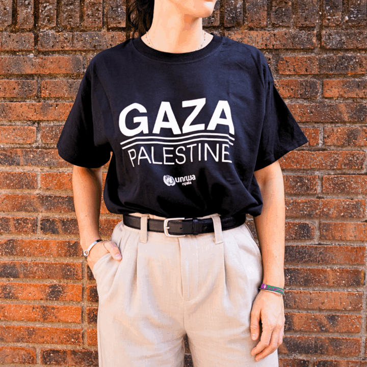 Camiseta “Gaza Palestine” negra