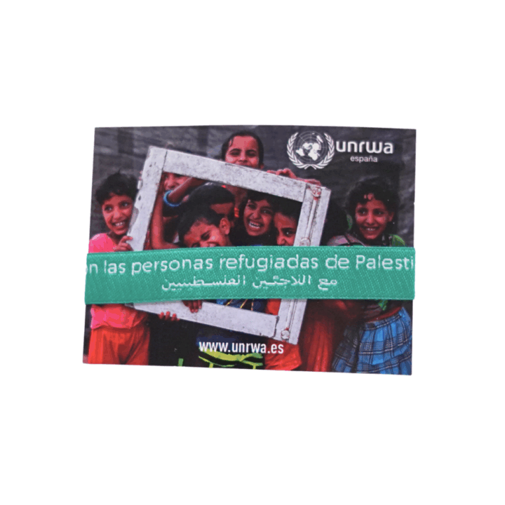 Pack de 3 pulseras verdes Con las personas refugiadas de Palestina