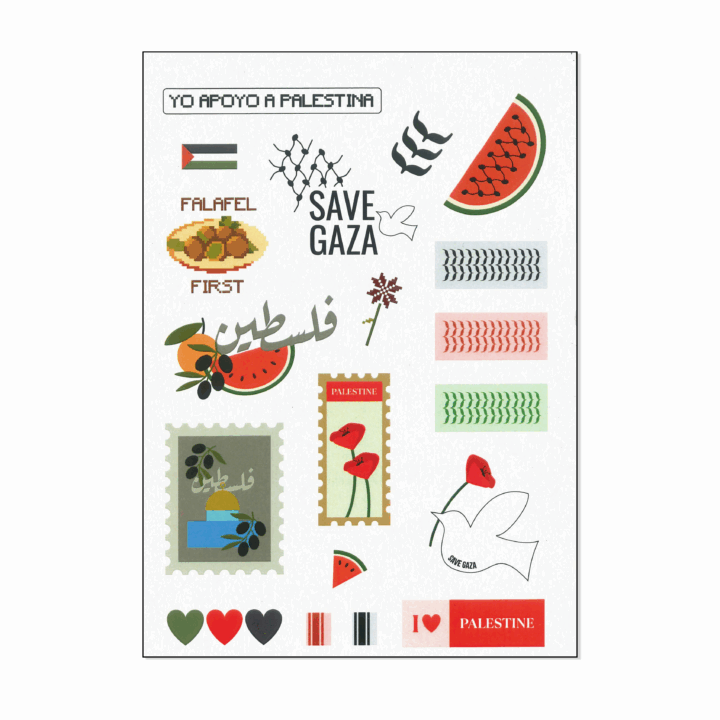 Pegatinas solidarias "Yo apoyo a Palestina”